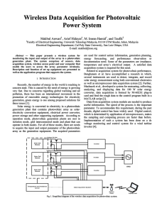 Wireless Data Acquisition for Photovoltaic Power System