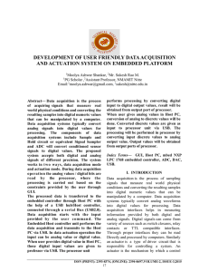 development of user friendly data acquisition and actuation system