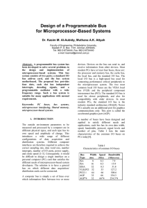 Design of a Programmable Bus for Microprocessor