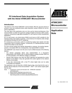 PC-Interfaced Data Acquistion System with the Atmel AT89C2051