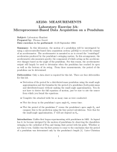 Microprocessor-Based Data Acquisition on a Pendulum