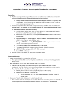 Appendix I – Transient Overvoltage Self