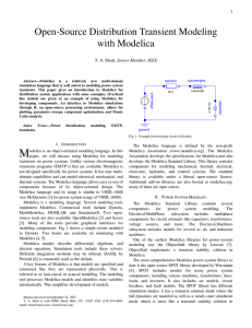Open-Source Distribution Transient Modeling with Modelica