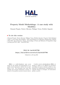 Property Model Methodology: A case study with Modelica