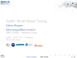 SysML Model-Based Testing - SysML / ALF / OCL / Modelica