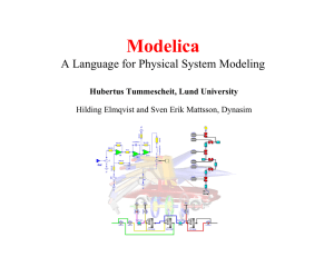 Modelica: A Language for Physical System Modeling