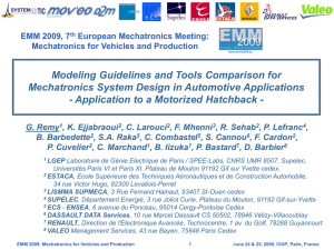 Mechatronics for Vehicles and Production