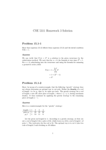 CSE 5311 Homework 3 Solution