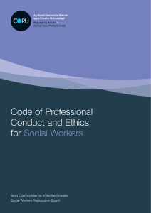 Code of Professional Conduct and Ethics for Social Workers
