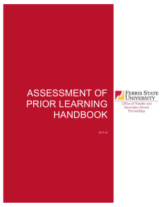 Assessment of Prior Learning