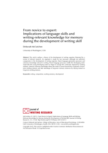 From novice to expert: Implications of language skills and writing
