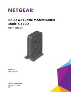 N600 WiFi Cable Modem Router Model C3700 User