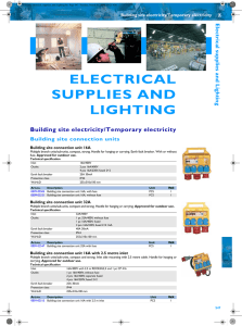 Chapter 07 Electrical supplies and lighting