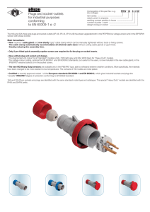 i Plugs and socket-outlets for industrial purposes conforming
