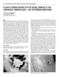 long-term effects of hail impact on aspha lt shingles