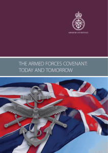 the armed forces covenant: today and tomorrow