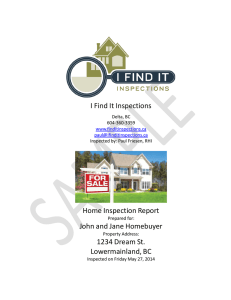 view sample report - I Find It Inspections