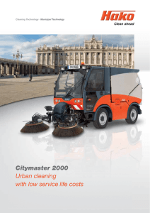 Citymaster 2000 Urban cleaning with low service life costs