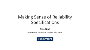 Making Sense of Reliability Specifications