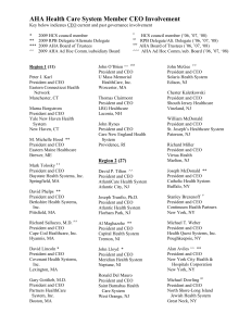 AHA Health Care System Members by Region