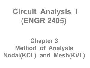 Circuit Analysis I (ENGR 2405)