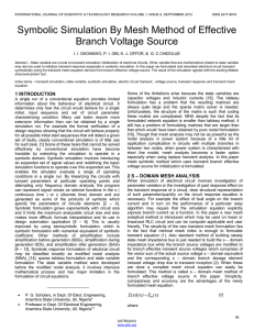 Symbolic Simulation By Mesh Method of Effective Branch Voltage