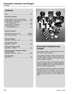 Pneumatic Indicators and Gauges