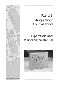 Extinguishant Control Panel Operation and Maintenance