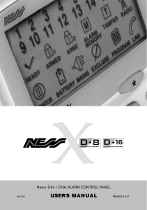 Ness D8x / D16x alarm coNtrol paNel