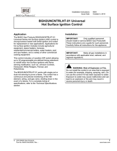 BGH2UNCNTRLHT-01 Universal Hot Surface Ignition Control