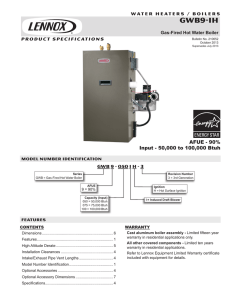 GWB9-IH Gas Fired Hot Water Boilers