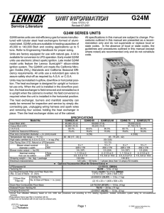 g24 service manual - Heating and Air Parts