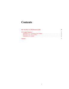 Chapter 14 - Complex Numbers