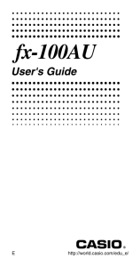 fx-100AU User`s Guide