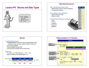 Lecture P4: Structs and Data Types