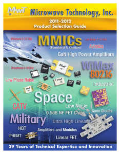 New Products In 2011 - MicroWave Technology, Inc.