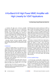 A Ka-Band 6-W High Power MMIC Amplifier with High Linearity for