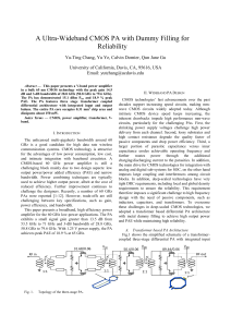 A Ultra-Wideband CMOS PA with Dummy Filling for Reliability