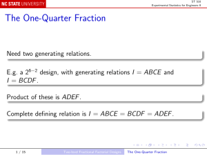 The One-Quarter Fraction