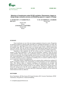 Behaviour of transformers under DC/GIC excitation