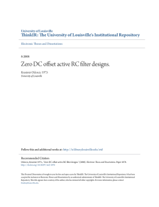 Zero DC offset active RC filter designs.