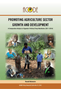 promoting agriculture sector growth and development