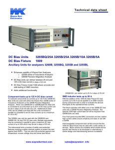 Technical data sheet DC Bias Units 3265BQ/25A 3265B/25A 3265B