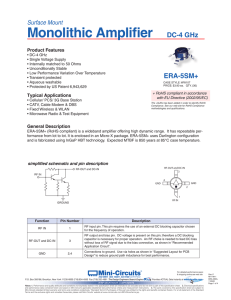 Monolithic Amplifier DC-4 GHz ERA-5SM+