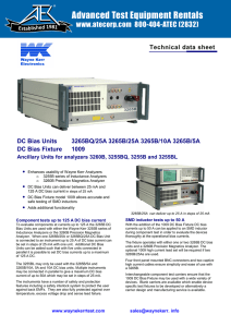 Technical data sheet DC Bias Units 3265BQ/25A 3265B/25A 3265B