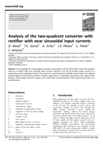Analysis of the two-quadrant converter with rectifier with
