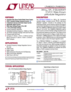 LTM8052/LTM8052A – 36VIN, 5A, 2-Quadrant CVCC Step