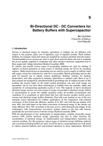 Bi-Directional DC - DC Converters for Battery Buffers