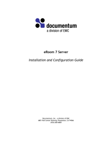 eRoom 7 Server Installation and Configuration Guide