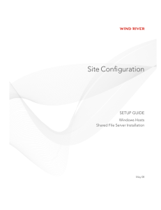 Site Configuration Setup Guide: Windows Hosts